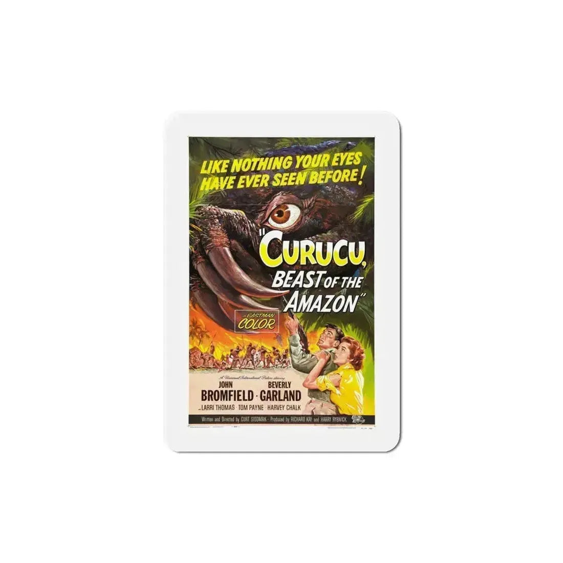 Curucu Beast of the Amazon 1956 Movie Poster Refrigerator Magnet 5 Inch - The Sticker Space
