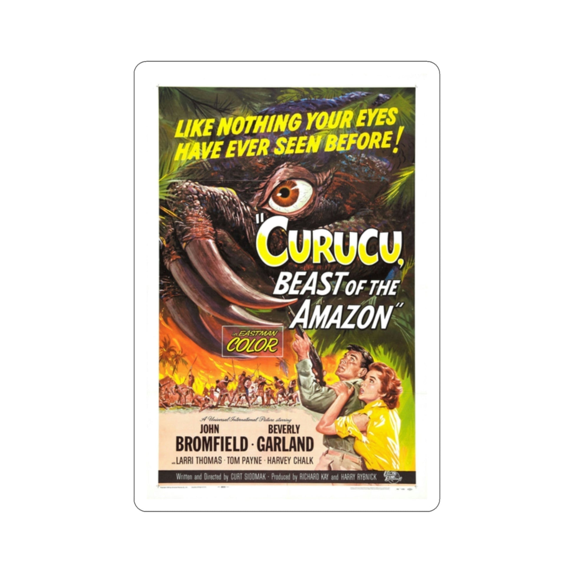 Curucu Beast of the Amazon 1956 Movie Poster STICKER Vinyl Die-Cut Decal-2 Inch-The Sticker Space