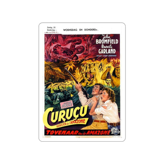 CURUCU, BEAST OF THE AMAZON (BELGIAN) 1956 Movie Poster STICKER Vinyl Die-Cut Decal-2 Inch-The Sticker Space