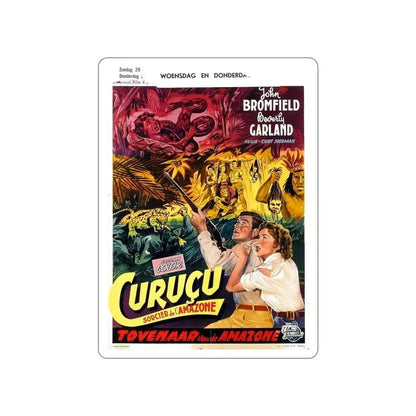 CURUCU, BEAST OF THE AMAZON (BELGIAN) 1956 Movie Poster STICKER Vinyl Die-Cut Decal 6 Inch - The Sticker Space