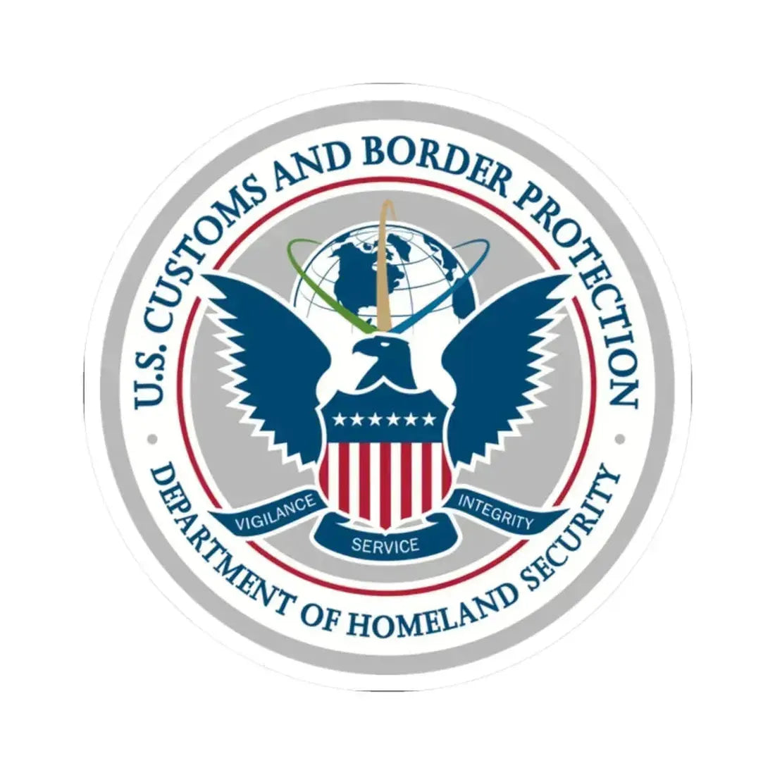 Customs and Border Protection - STICKER Vinyl Kiss-Cut Decal 2 Inch White - The Sticker Space