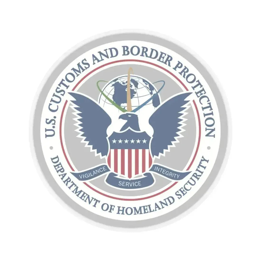 Customs and Border Protection - STICKER Vinyl Kiss-Cut Decal 6 Inch Transparent - The Sticker Space