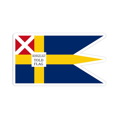Customs flag of Sweden-Norway 1824-1842 (Norway) STICKER Vinyl Kiss-Cut Decal 6 Inch White - The Sticker Space