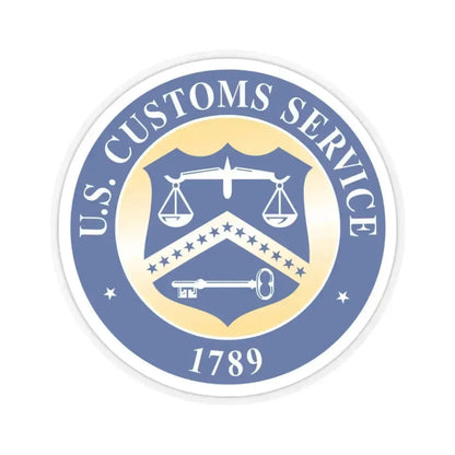 Customs Service - STICKER Vinyl Kiss-Cut Decal 3 Inch Transparent - The Sticker Space