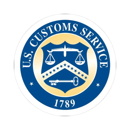 Customs Service - STICKER Vinyl Kiss-Cut Decal 3 Inch White - The Sticker Space