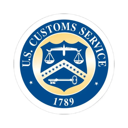 Customs Service - STICKER Vinyl Kiss-Cut Decal 4 Inch White - The Sticker Space