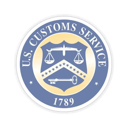 Customs Service - STICKER Vinyl Kiss-Cut Decal 6 Inch Transparent - The Sticker Space