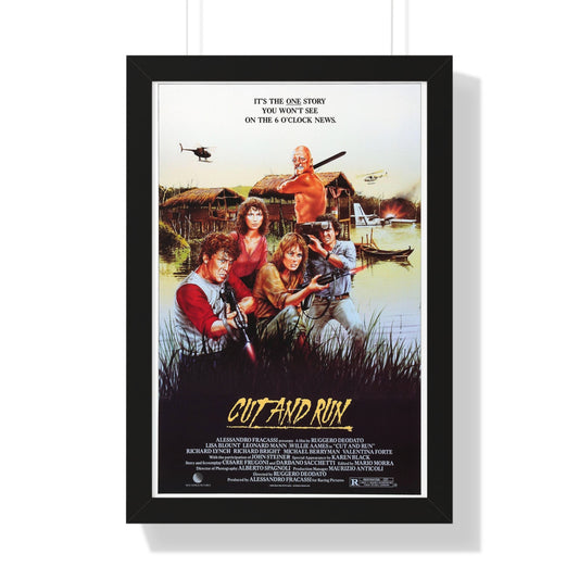 CUT AND RUN 1984 - Framed Movie Poster-16″ x 24″-The Sticker Space