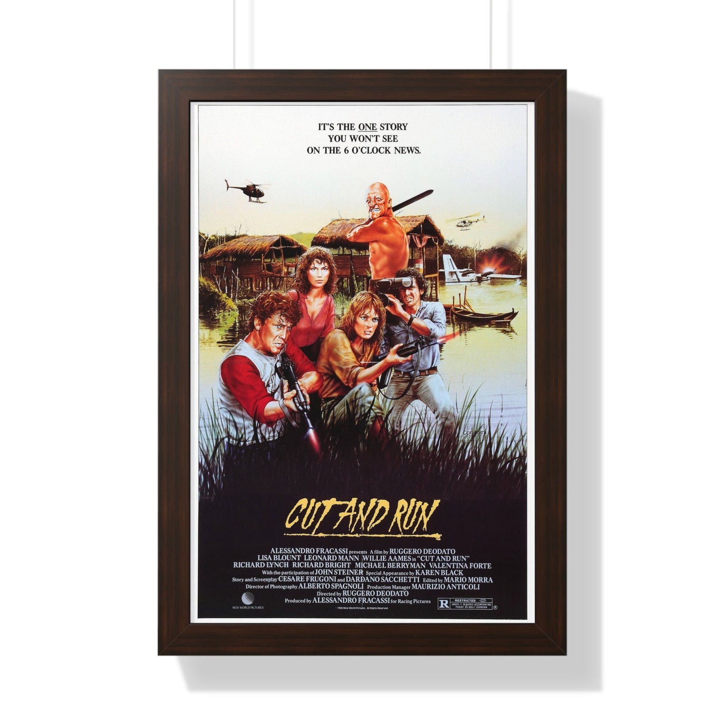 CUT AND RUN 1984 - Framed Movie Poster-16″ x 24″-The Sticker Space