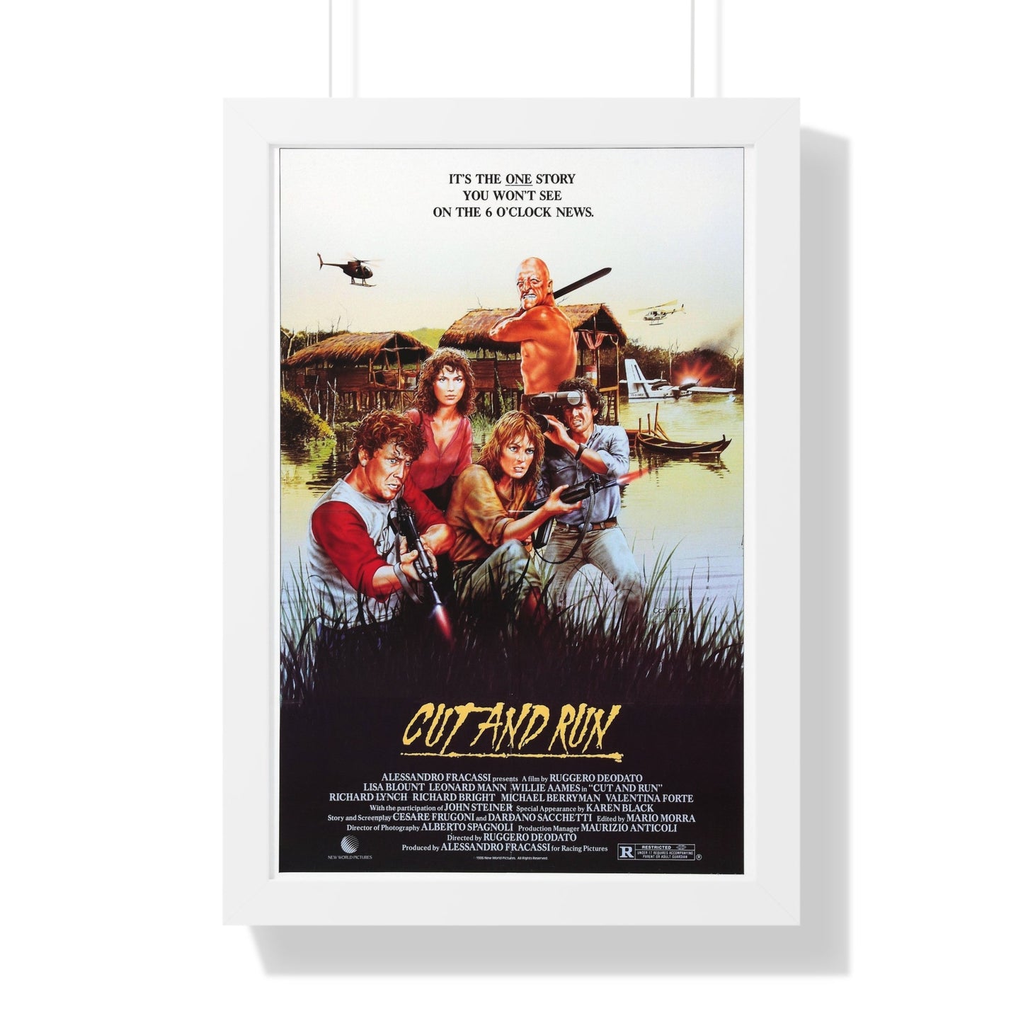 CUT AND RUN 1984 - Framed Movie Poster-16″ x 24″-The Sticker Space