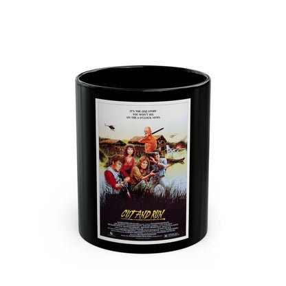 CUT AND RUN 1984 Movie Poster - Black Coffee Mug-11oz-The Sticker Space