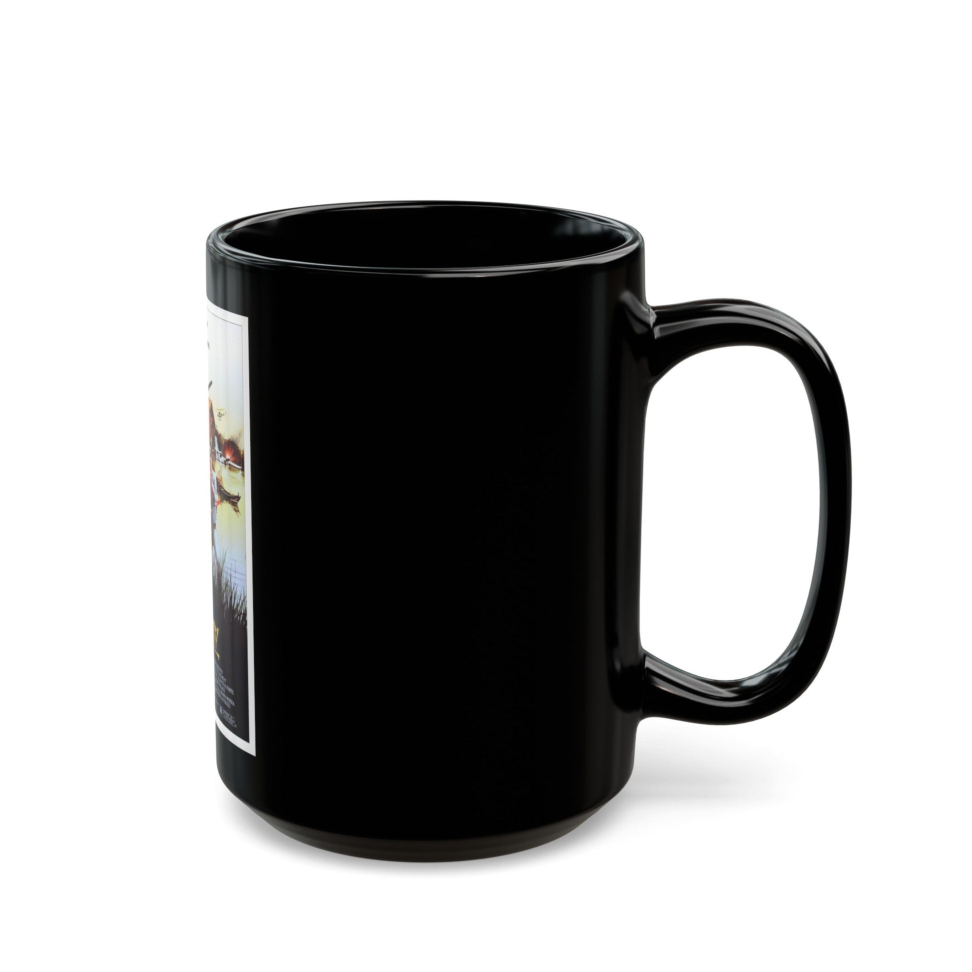 CUT AND RUN 1984 Movie Poster - Black Coffee Mug-The Sticker Space