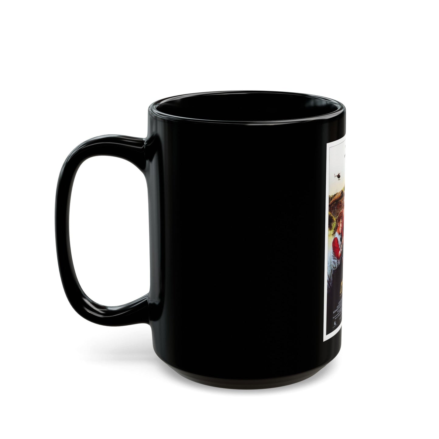 CUT AND RUN 1984 Movie Poster - Black Coffee Mug-The Sticker Space