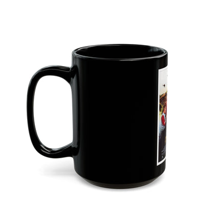 CUT AND RUN 1984 Movie Poster - Black Coffee Mug-The Sticker Space