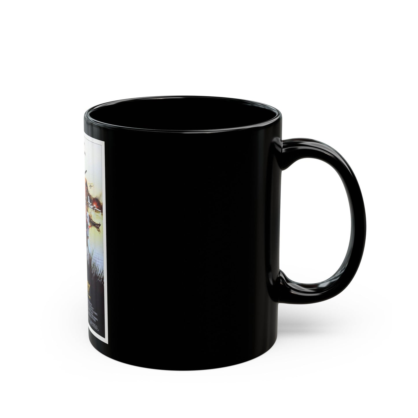 CUT AND RUN 1984 Movie Poster - Black Coffee Mug-The Sticker Space