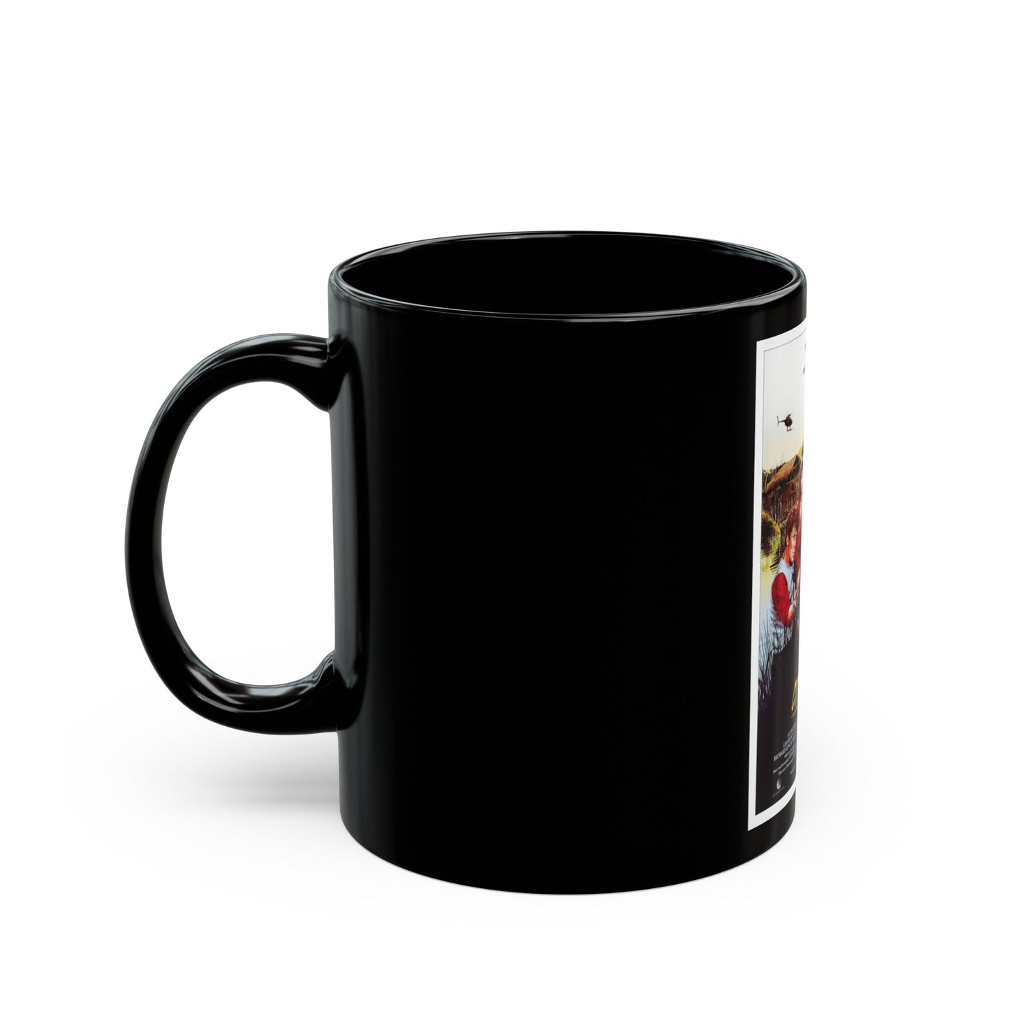 CUT AND RUN 1984 Movie Poster - Black Coffee Mug-The Sticker Space