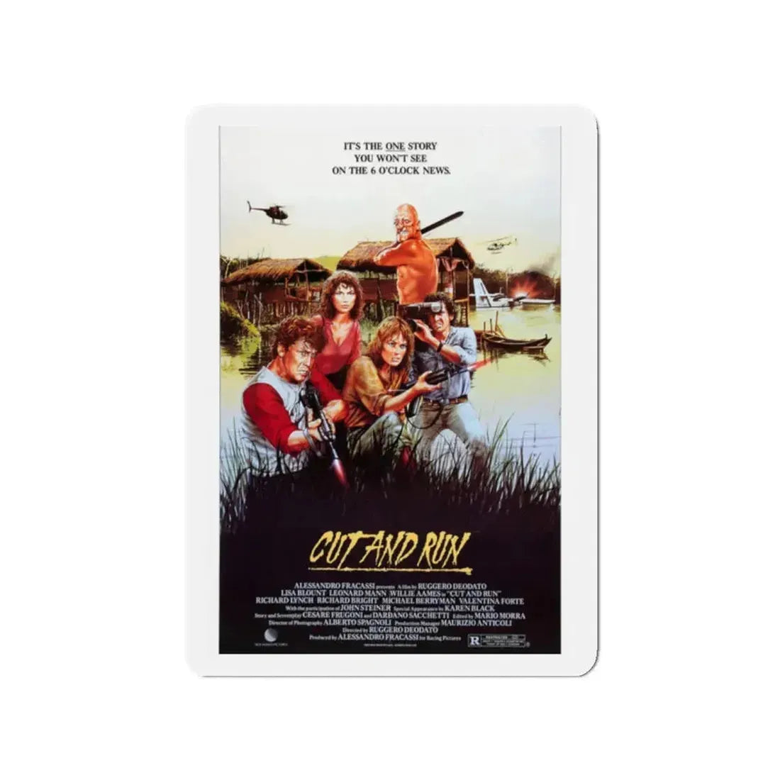 CUT AND RUN 1984 Movie Poster - Refrigerator Magnet 2 Inch - The Sticker Space