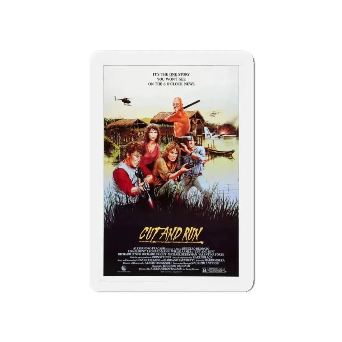 CUT AND RUN 1984 Movie Poster - Refrigerator Magnet 6 Inch - The Sticker Space