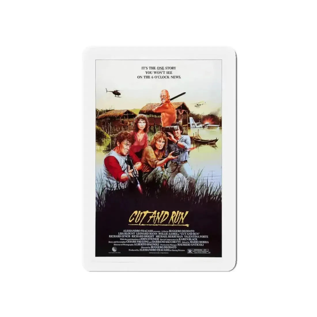 CUT AND RUN 1984 Movie Poster - Refrigerator Magnet - The Sticker Space