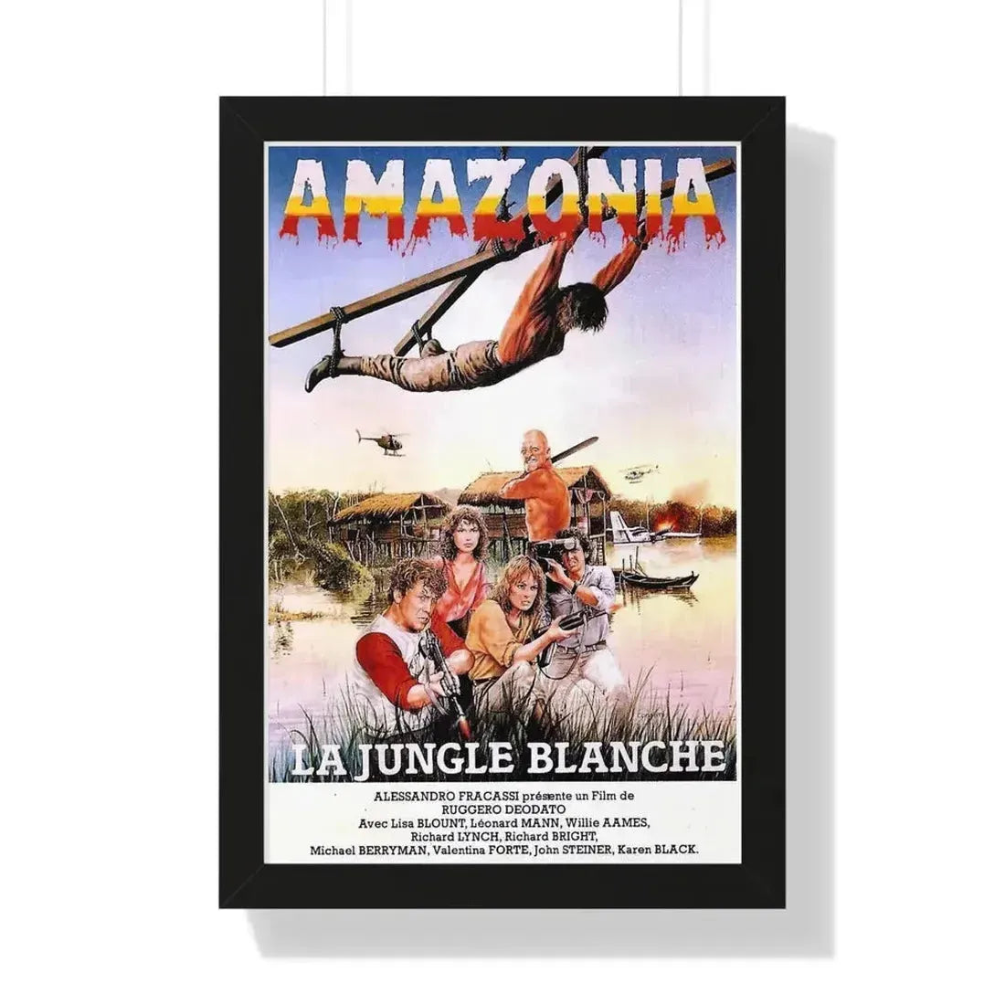 CUT AND RUN (FRENCH) 1984 - Framed Movie Poster 16″ x 24″ Black - The Sticker Space