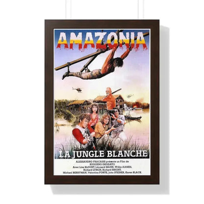 CUT AND RUN (FRENCH) 1984 - Framed Movie Poster 16″ x 24″ Walnut - The Sticker Space