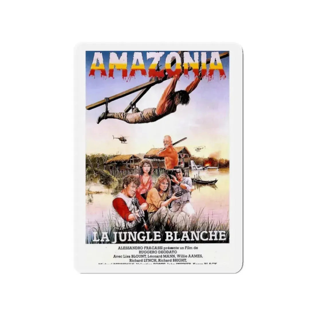 CUT AND RUN (FRENCH) 1984 Movie Poster - Refrigerator Magnet 2 Inch - The Sticker Space