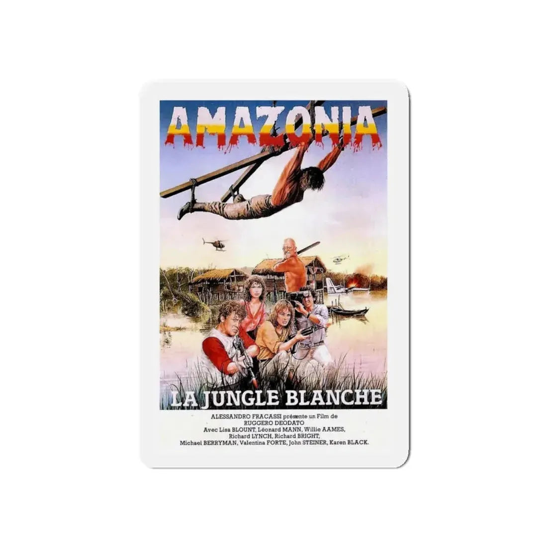 CUT AND RUN (FRENCH) 1984 Movie Poster - Refrigerator Magnet 5 Inch - The Sticker Space