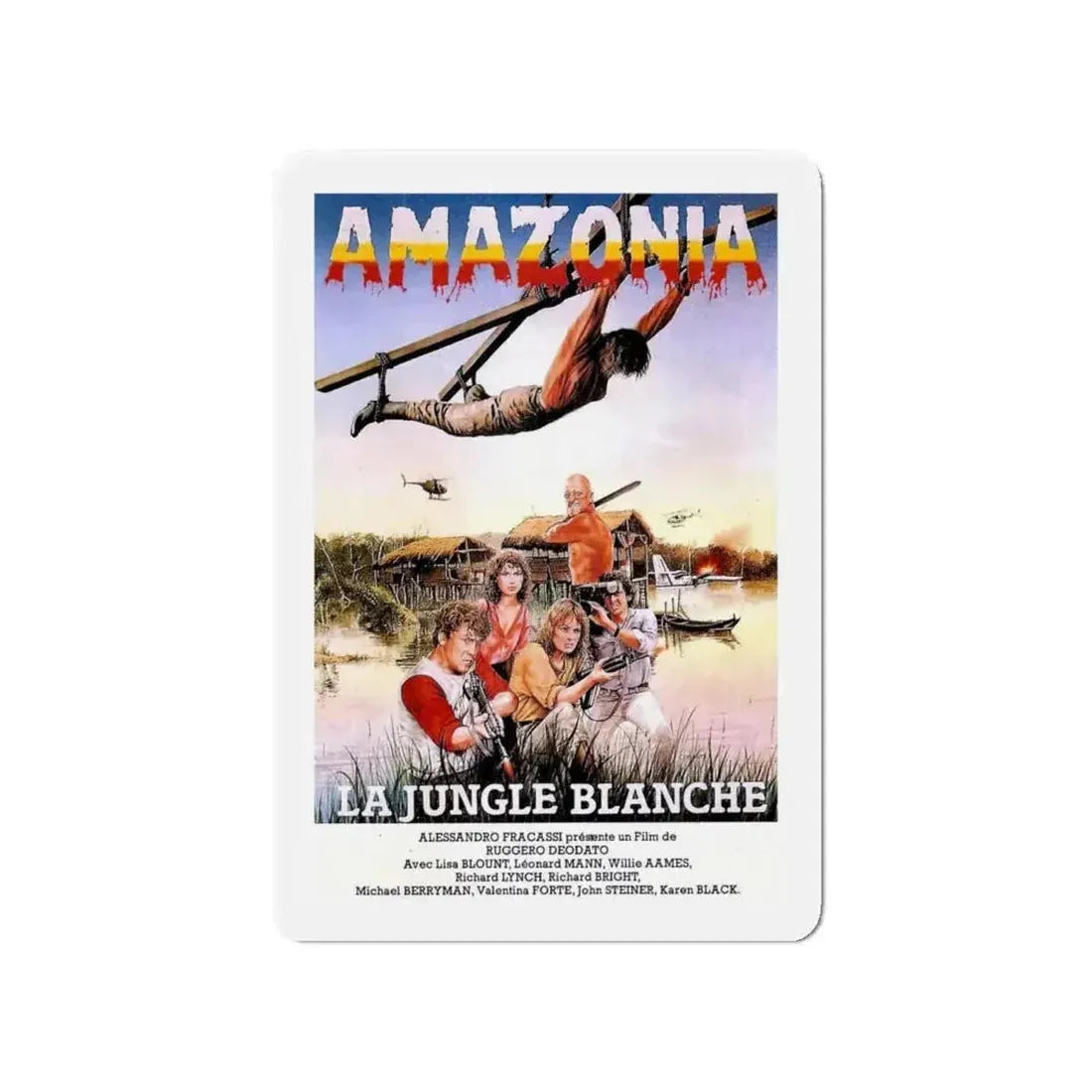 CUT AND RUN (FRENCH) 1984 Movie Poster - Refrigerator Magnet - The Sticker Space