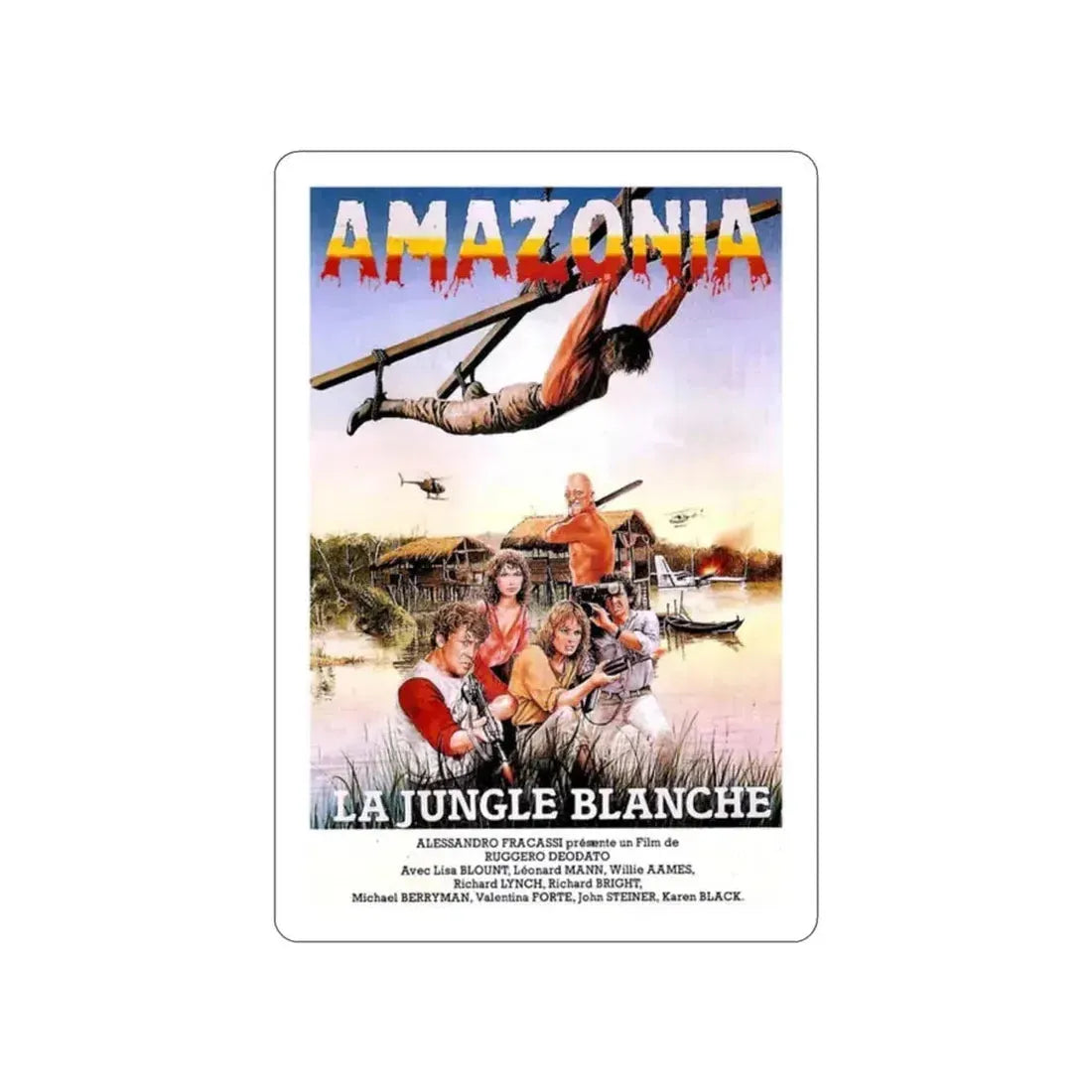 CUT AND RUN (FRENCH) 1984 Movie Poster STICKER Vinyl Die-Cut Decal 2 Inch - The Sticker Space