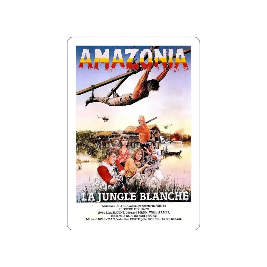 CUT AND RUN (FRENCH) 1984 Movie Poster STICKER Vinyl Die-Cut Decal 6 Inch - The Sticker Space