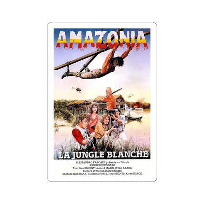 CUT AND RUN (FRENCH) 1984 Movie Poster - STICKER Vinyl Kiss-Cut Decal 6 Inch White - The Sticker Space