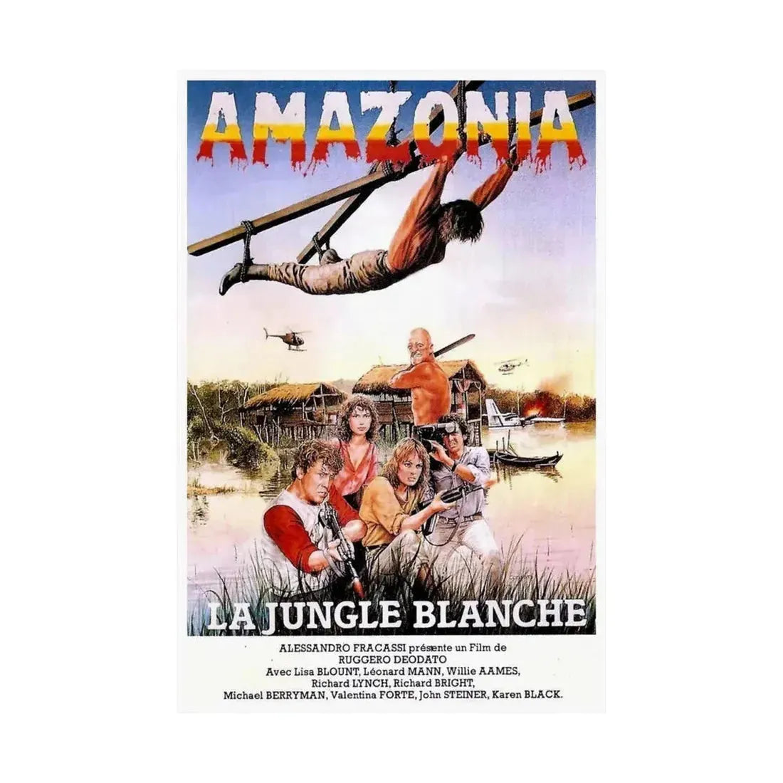 CUT AND RUN (FRENCH) 1984 - Paper Movie Poster - The Sticker Space