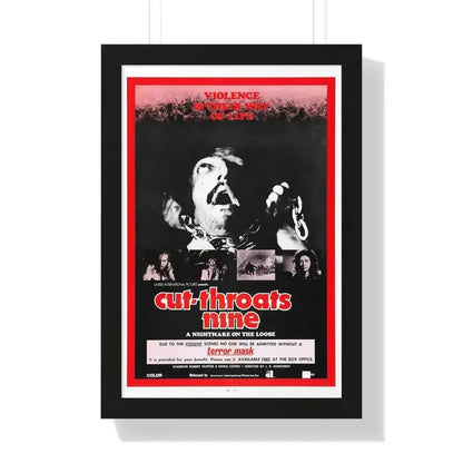 CUT THROATS NINE 1972 - Framed Movie Poster 16″ x 24″ Black - The Sticker Space