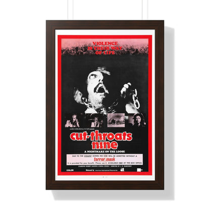 CUT THROATS NINE 1972 - Framed Movie Poster-16″ x 24″-The Sticker Space