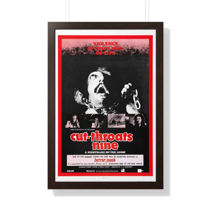 CUT THROATS NINE 1972 - Framed Movie Poster-20" x 30"-The Sticker Space