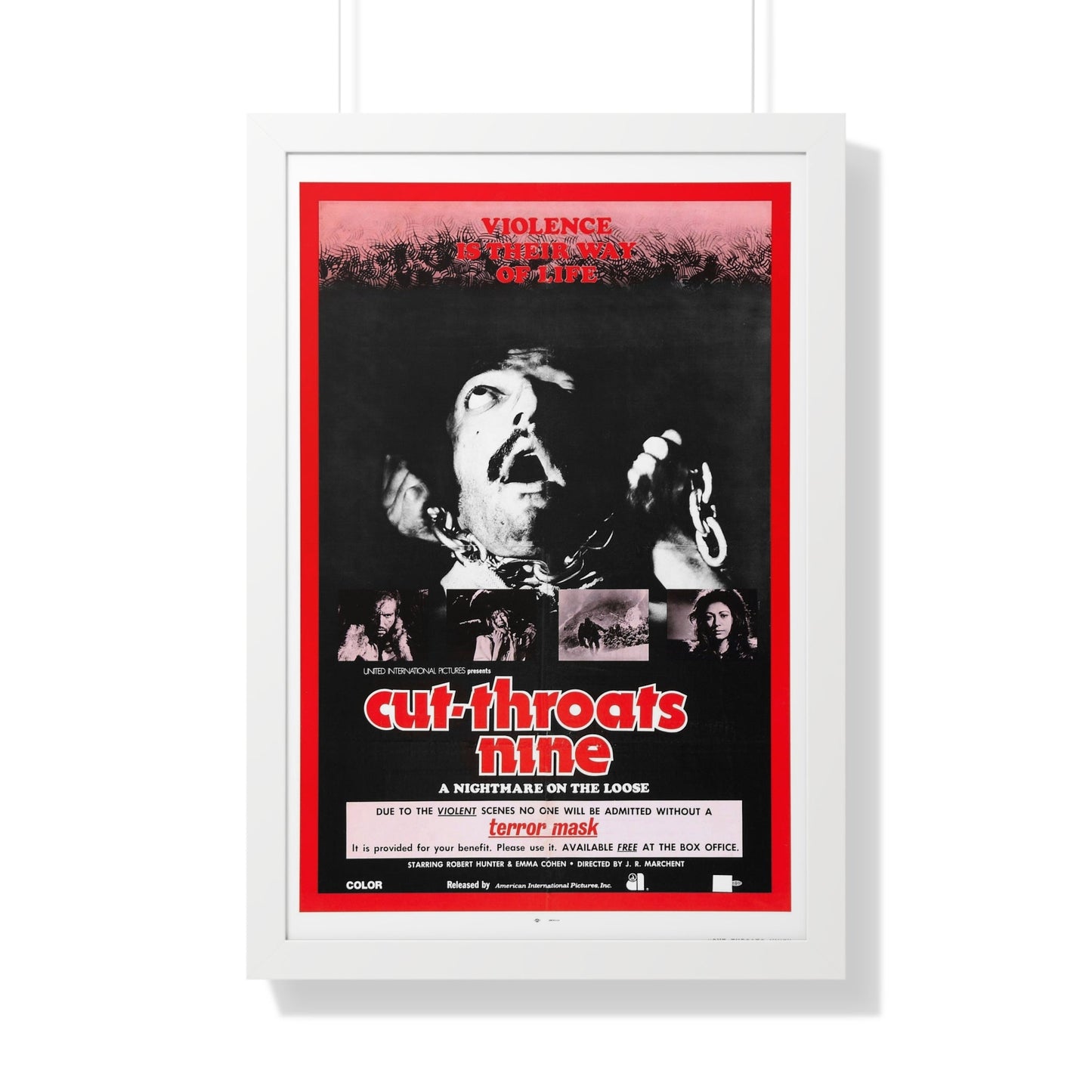 CUT THROATS NINE 1972 - Framed Movie Poster-20" x 30"-The Sticker Space