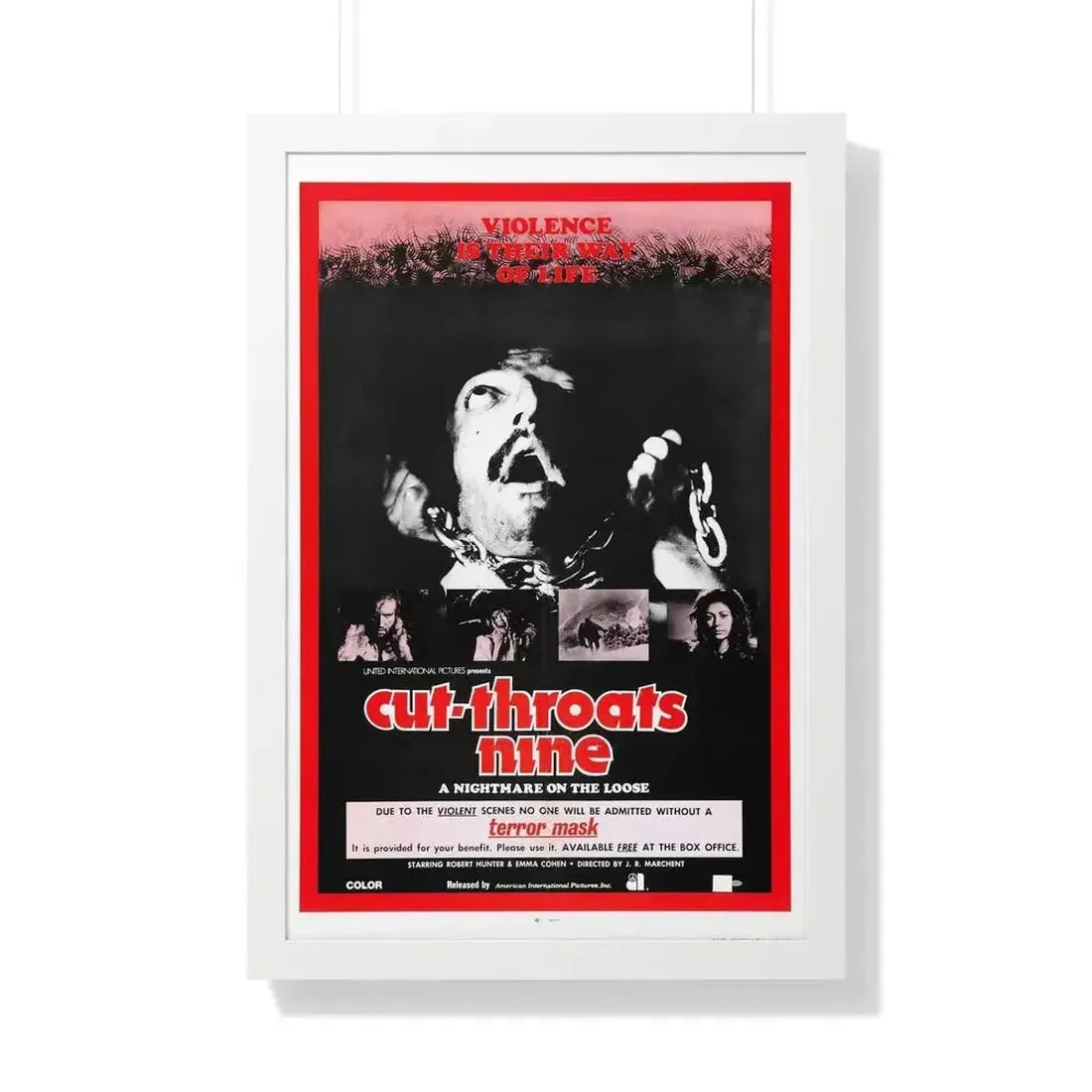 CUT THROATS NINE 1972 - Framed Movie Poster - The Sticker Space