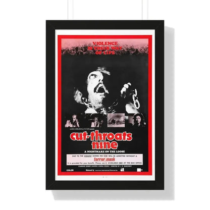 CUT THROATS NINE 1972 - Framed Movie Poster - The Sticker Space