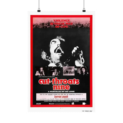 CUT THROATS NINE 1972 - Paper Movie Poster 16″ x 24″ Matte - The Sticker Space