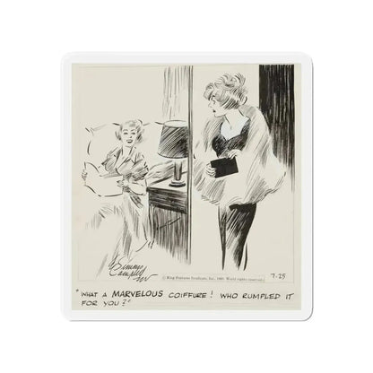 Cuties Daily Comic Strip, 1963 (Magazine Illustration) Refrigerator Magnet 4 Inch - The Sticker Space