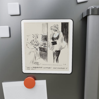 Cuties Daily Comic Strip, 1963 (Magazine Illustration) Refrigerator Magnet-The Sticker Space