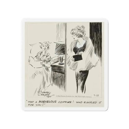 Cuties Daily Comic Strip, 1963 (Magazine Illustration) Refrigerator Magnet - The Sticker Space