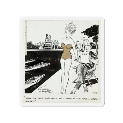 Cuties Daily Comic Strip, 1964 (Magazine Illustration) Refrigerator Magnet 2 Inch - The Sticker Space