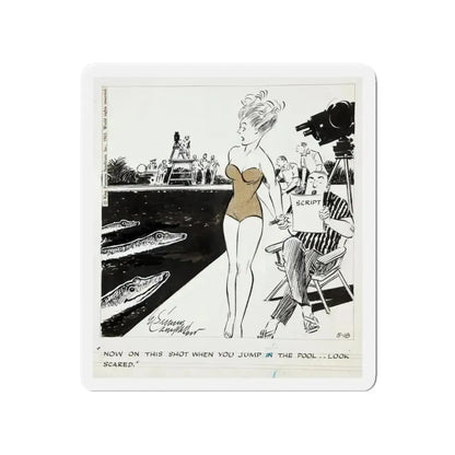 Cuties Daily Comic Strip, 1964 (Magazine Illustration) Refrigerator Magnet 4 Inch - The Sticker Space