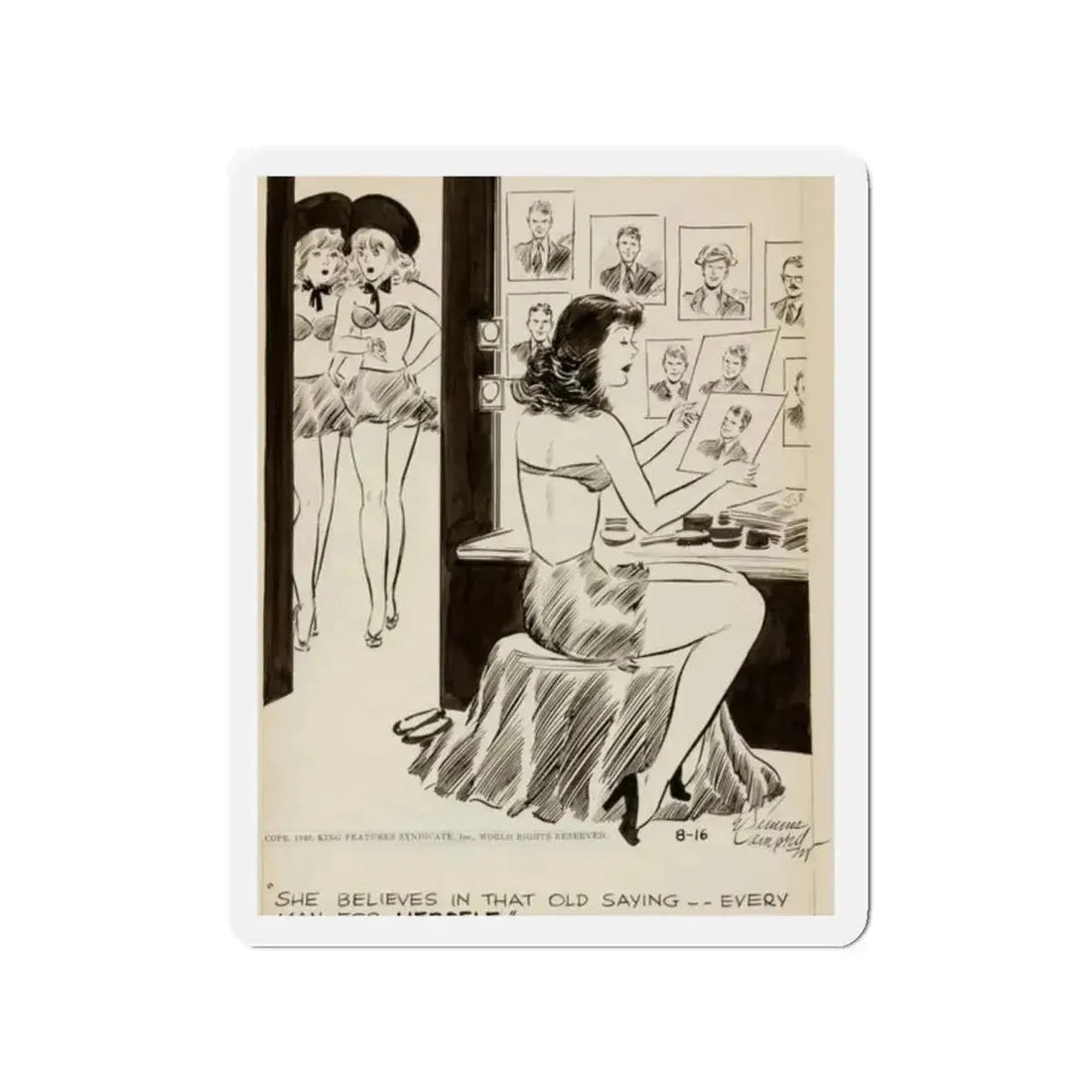 Cuties Daily Comic Strip (Magazine Illustration) Refrigerator Magnet 2 Inch - The Sticker Space