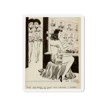 Cuties Daily Comic Strip (Magazine Illustration) Refrigerator Magnet 2 Inch - The Sticker Space