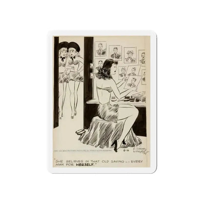 Cuties Daily Comic Strip (Magazine Illustration) Refrigerator Magnet 5 Inch - The Sticker Space