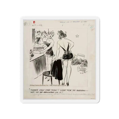 Cuties Single Panel Gag Comic Strip (Magazine Illustration) Refrigerator Magnet - The Sticker Space