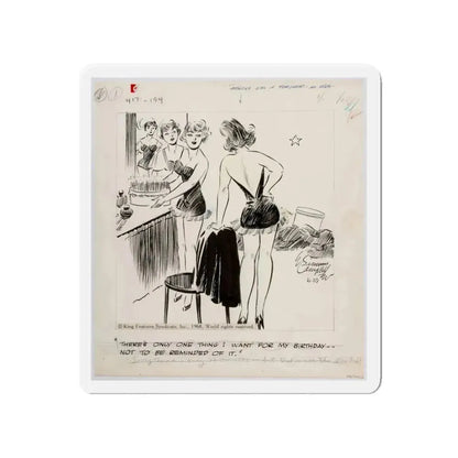 Cuties Single Panel Gag Comic Strip (Magazine Illustration) Refrigerator Magnet - The Sticker Space