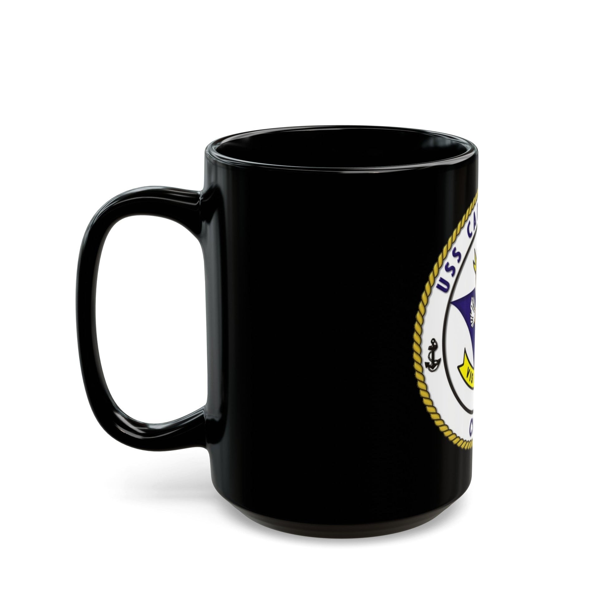 CVN 70 USS Carl Vinson 1982 (U.S. Navy) Black Coffee Mug-The Sticker Space